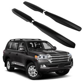 Pa16013ra829s Parautostore Black Roof Rack Rail Cover For 2003-2009 Toyota Land Cruiser Prado Fj120