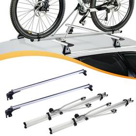 Pa83356ra287f Parautostore Aluminum Universal 2 X Cross Bar Bicycle Bike Rack For Car Suv Travel Kit