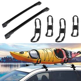 Pa83803ra139p Parautostore 2 X Cross Bar 4 Kayak Canoe Rack J Black For 2009-2013 Subaru Forester