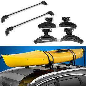 Pa83811ra131p Parautostore For 2013-2018 Mitsubishi Outlander Travel Kit 2 X Cross Bar 4 Soft Kayak Rack
