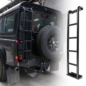 Piugilh 784868679676 Rear Roof Rack Access Expedition Type Aluminium Ladder In Black Color