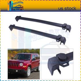 Pt104590011am Pmt2018 Aluminum Black Roof Rack Baggage Cross Bar Rail For 07-17 Jeep Patriot 2pcs