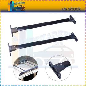 Pmt2018 Pt104591011am Fits 05-12 Nissan Pathfinder Black Front Rear Roof Top Rack Cross Bar 2pcs