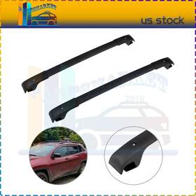 Pt106587011am Pmt2018 Rubber Cross Bar Crossbar Roof Racks For 14-22 Jeep Cheroke Baggage Cargo 2pcs