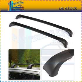 Pt106620011am Pmt2018 Top Roof Rack Cross Bar Luggage For 14-19 Toyota Highlander Black Aluminum 2pcs