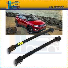 Pmt2018 Pt1616791am For Jeep Compass 2011-2016 Black Roof Rail Rack Cargo Carrier Cross Bar Aluminum