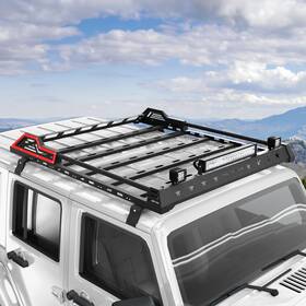 Bt-2022012 Pofenze Steel Top Roof Cargo Luggage Carrier For Jeep Wrangler Jk Jl 4-door 2007-2023