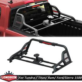 Pofenze Bt-2022608-ls Adjustable Truck Bed Chase Rack Roll Bar Fit For Titan Silverado Ram 1500 Tundra