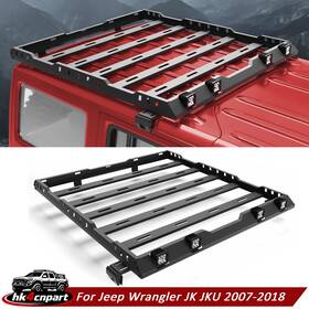 Rr-j1001-hk Pofenze Steel Roof Rack Cargo With Led Lights For 2007-2018 Jeep Wrangler Jk Jku