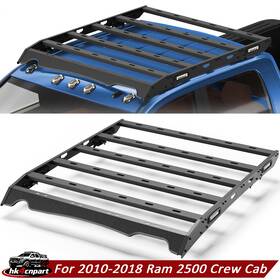 Rr-r101-hk Pofenze Steel Roof Cargo Rack Side Rail Cross Bars For 2010-2018 Ram 2500 Crew Cab 800lb