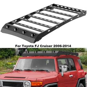 Rr-t108 Pofenze Steel Roof Rack Basket Luggage Carrier With Light For Toyota Fj Cruiser 2006-2014