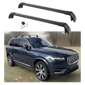 Nnn45 Psler Volvo Xc90 2018-2025 Heavy Duty Roof Rack Cross Bars Black Raised Rails Pair