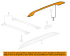 20831893 Rail Carrier-rail Left Oem Rack Luggage Gm Roof Cover
