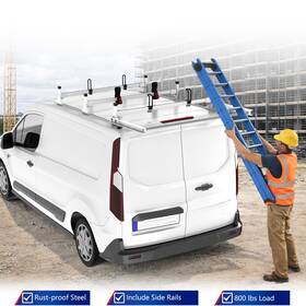 3crossbars Re M89 Rec1963v02 Van Roof Rack With Rear Roller Fit For Ford Transit Connect 2010-2013