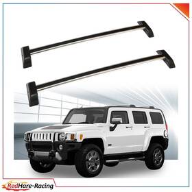 R10684ed624hare Redhare Top Luggage Cargo Cross Bars Rack For 2006-2010 Hummer H3 H3t Aluminum Black