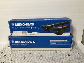 Rcp23-bk Rhino-rack Rcp48-bk Set Of 6 Universal Black Base Kit Roof And Locking Legkit