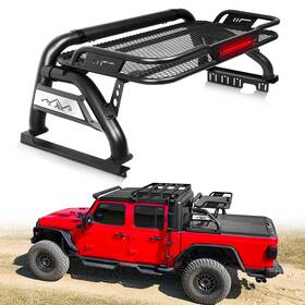 Atearbc05 Road Beast Atearbc05/3 Adjustable Roll Sport Bar With Cargo Basket For Tacoma Colorado Gladiator Frontier