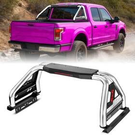 Atearbc23 Road Beast Adjustable Truck Sport Roll Bar Chase Rack For Chevy Silverado 1500/2500 63 Inch -69