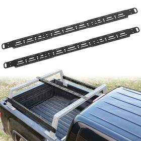 Road Beast Ateatbr-cxr/2 2x Adjustable Truck Bed Crossbars Bar Universal Black Steel Cargo Carrier Road Beast Ateatbr-cxr/2 2x Adjustable Truck Bed Crossbars Bar Universal Black Steel Cargo Carrier