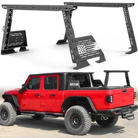 Ateatbr10 Road Beast Adjustable Truck Bed Rack Overland Universal Fit Full-size And Mid-size Steel
