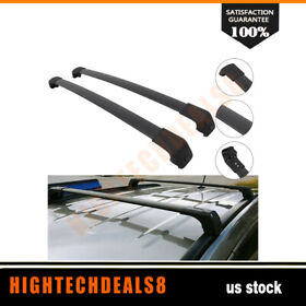 Ht161696015pm Roof Rack Cross Bar Black Rail Crossbar 2pc Fits 2017-2020 Kia Sportage Aluminum