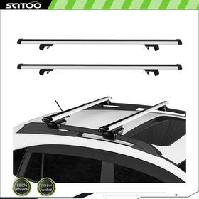 Scitoo-autoparts Sc11628it291tu 52 Inch Universal Aluminium Cross Bar Roof Rack With Key For High Raised Rails