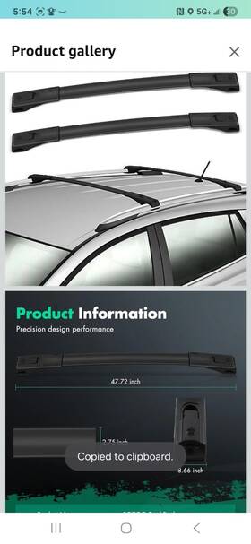 Cb1045960208s01 Scitoo Cross Bar For 2013-2018 Toyota Rav4 Roof Rack Set Aluminum Luggage Cargo Carrier