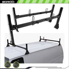 Cb109901cn1s01 Scitoo Black 2 Bar Steel Ladder Roof Racks For Ford Econoline Van Fullsize Crossbars
