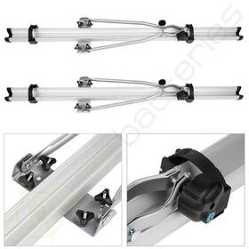 Cb831807cn3s01 Scitoo Heavy Duty Roof Rack Bike Aluminum Silver Lock Style Carrier 2-bicycle Mount