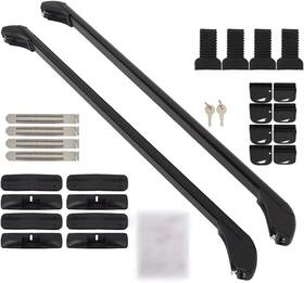 Tr-2103517-245927-ss Silscvtt 2pcs 43 Inch Roof Cross Bars Adjustable Aluminum For Luggage Cargo Universal Black