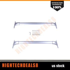 Ht104594015pm Silver Fits 2014-2019 Nissan Rogue Roof Rack Cross Bar Aluminum Rails Crossbar