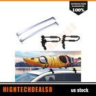 Ht838147ht403am Silver Roof Rack Aluminum Cross Bar Kayak Racks For 2013-19 Nissan Pathfinder