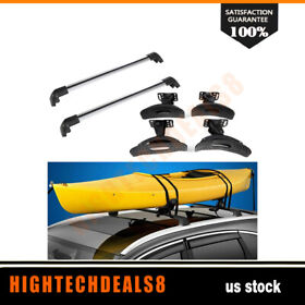 Ht838131ht403am Silver Roof Rack For 2013-2018 Mitsubishi Outlander Cross Bar Rails Kayak