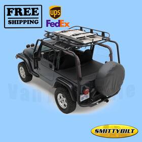 Dire1997-2006 Smittybilt L470506 Src Roof Rack T Black Steel For Jeep 97-06