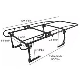 Smt10432 Defective For Parts Adjustable Fullsize Trunk Bed Truck Pickup Rack Lad G3d