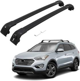 4syhix45snailauto Snailfly Roof Rack Cross Bars 150 Lbs For Hyundai Santa Fe Sport 2013-2018 With Side Rails