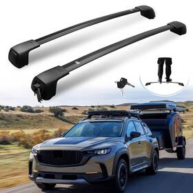 Socx50c83 Snixwoo Lockable Roof Racks For Mazda Cx50 Including Hybrid Hidden Black