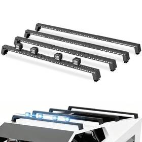 Soenboo Oscr020055234 500 Lbs 4pcs Roof Rack Cross Bars For 2024-2025 Cybertruck With 4 Led Lights