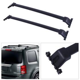 Sdp10449b586e Speedyparts4u For 2009-2015 Honda Pilot Aluminum Roof Rack Cross Bar Set Black Luggage Carrier