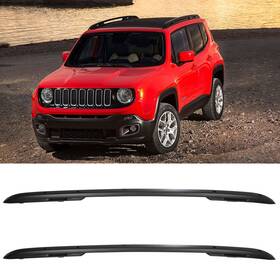 Sdp10637c605v Speedyparts4u For 2015-2022 Jeep Renegade Roof Rack Side Rail Set Black Aluminum Silver