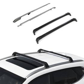 Spd83836b121e Speedyparts4u For 2005-2016 Land Rover Lr3 And Lr4 Top Roof Rack Cross Bars Side Rail Luggage