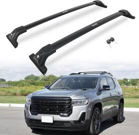 C2147v16 Starsuv For Gmc Acadia 2007-2013 Lockable Roof Rack Cross Bar Luggage Carrier Black Pair