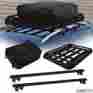 Strr-072-bk-frc Rr072p Rr5754a50bkfrc Streetune Universal Black 50 Oval Roof Rack Cross Bars W Clamps Basket Container Bag S06