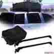 Strr-690m-50-bk-frc Rr-bag-bk Streetune Universal Black 50 Window Frame Roof Rack Cross Bars Clamps W Carrier Bag S03