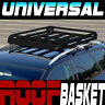 Strr072bkfrc005 Streetune Blk Aluminum Roof Rack Rail Basket Cargo Bag Utility