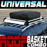 Strr072slfrc Rrbagbk005 Streetune Silver Aluminum Roof Rack Rail Cargo Basket Utility Gear