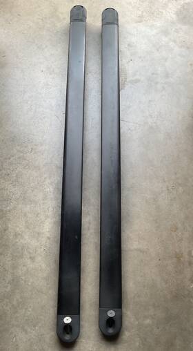 3065381e Subaru 10 - 14 Outback Wagon Oem Black Luggage Roof Rack Cross Bar Set