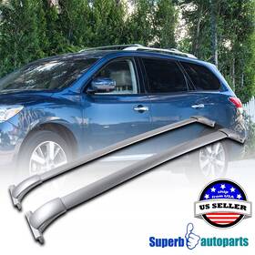 Superbautoparts 841808138485 Fits 2013-2018 Pathfinder Aluminum Luggage Carrier Roof Top Rack Cross Bar 2pc