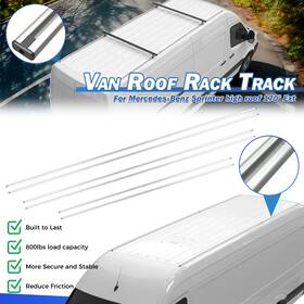 C1916 Suvauto Track Racks Side Rails For 2007-2025 Sprinter High Roof 170 Inch Ext Wb With Rubber Seal