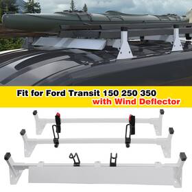 Suc437v04 Suvauto 3 Bar Ladder Roof Racks For 2015-on Ford Transit 150 250 350 Cargo Van 750 Lbs